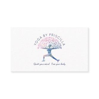 Blooming Tree Woman Yoga Pose Logo