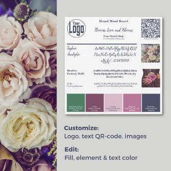 Blossoming Identity: Florist Brand Mood Board Card