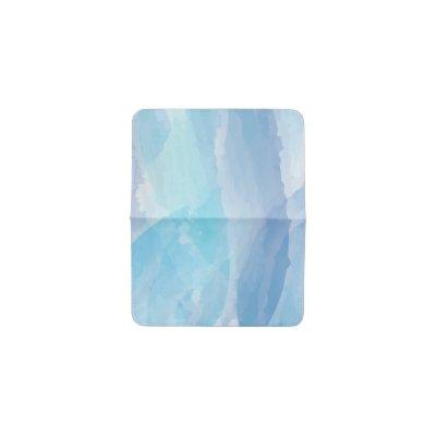 Blue, abstract, cool water color brush stroke art card holder