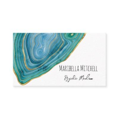 Blue Agate Slice Crystal Psychic Medium Spiritual