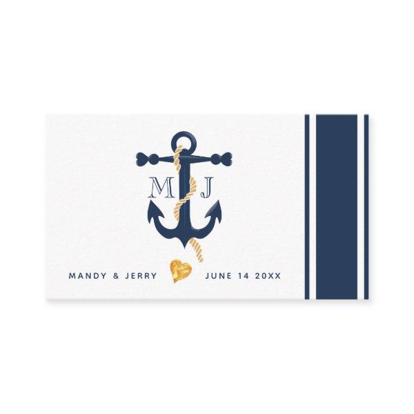 Blue anchor-nautical wedding