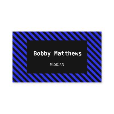 Blue and black diagonal stripes