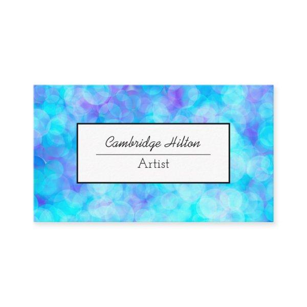 Blue and Purple Bubbles Abstract Fluid Art