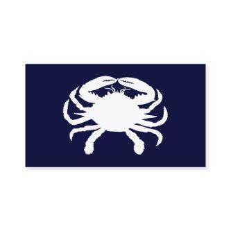 Blue and White Crab Shape