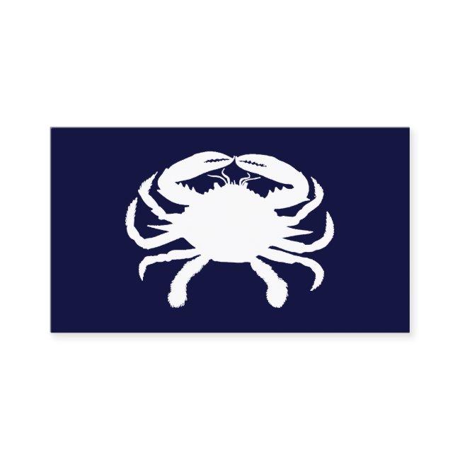 Blue and White Crab Shape