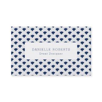 Blue and white geometric Japanese pattern