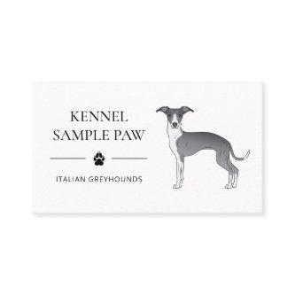Blue And White Italian Greyhound - Dog Kennel