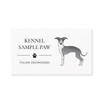 Blue And White Italian Greyhound - Dog Kennel