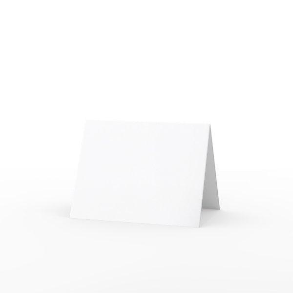 Blue and White Watercolor Stripes Folded Thank You Card