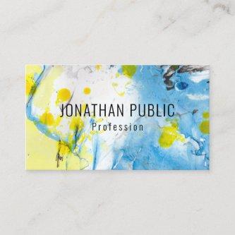 Blue And Yellow Modern Abstract Elegant Template