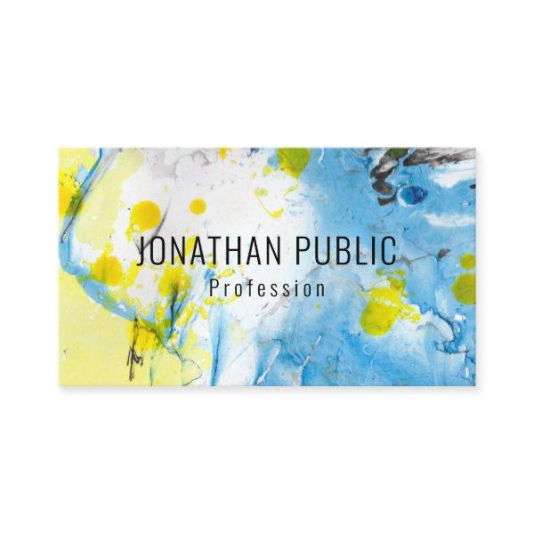 Blue And Yellow Modern Abstract Elegant Template