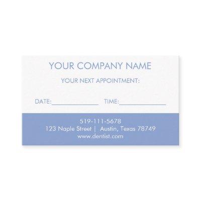 Blue Appointment Reminder Card