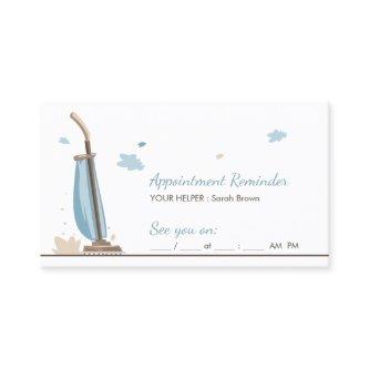 Blue Appointment Reminder House Cleaning