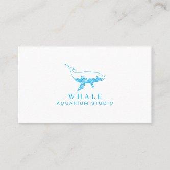 Blue Aquarium Whale Surf
