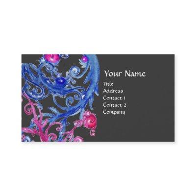 BLUE  BERRIES SWIRLS metallic gold