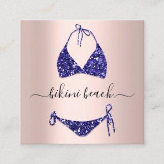 Blue Bikini Lingerie Beach Costume Underwear Shop Square