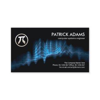 Blue Binary Code Sound Wave Data Scientist