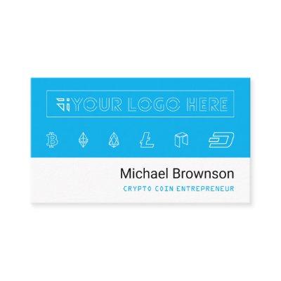 Blue Bitcoin Accepted Crypto Coin Entrepreneur