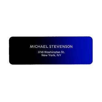 Blue Black Contemporary Unique Label