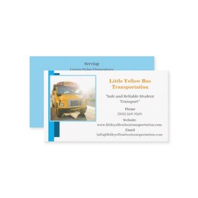 Blue Bus Driver Yellow School Bus