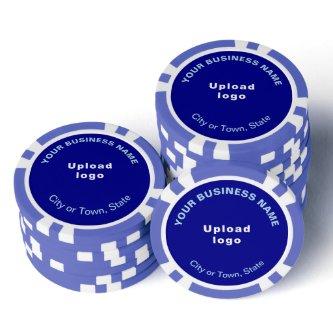 Blue Business Brand on Poker Chips