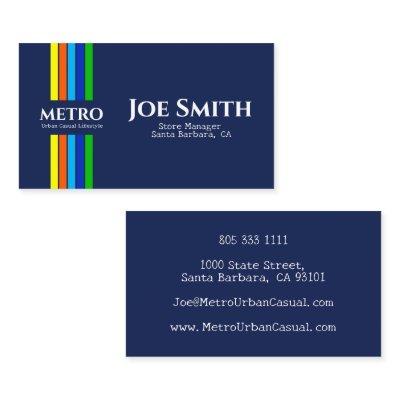 Blue Business Name Urban Modern Vertical Stripes