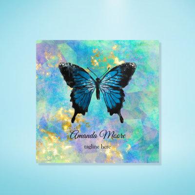 blue butterfly life coach therapist holograph squa square