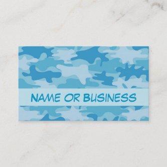 Blue Camo Camouflage Name Personalized