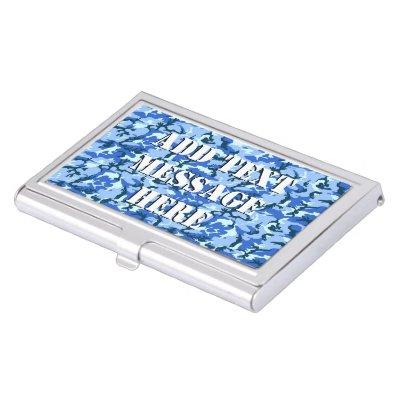 Blue Camouflage Military Background  Holder