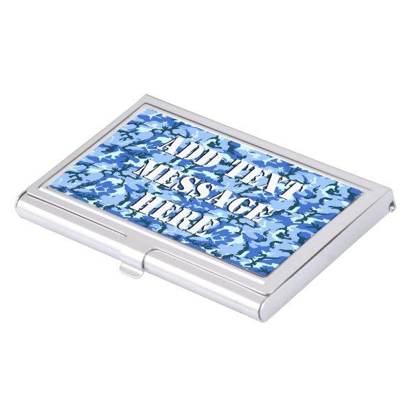 Blue Camouflage Military Background  Holder