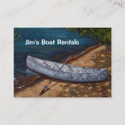 Blue Canoe Painting, Boat Rental Business