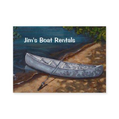 Blue Canoe Painting, Boat Rental Business