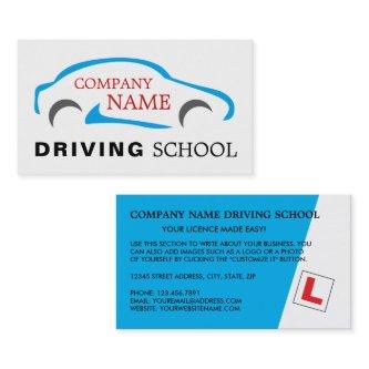 Blue Car Logo, Driving School, Instructor