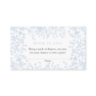Blue Chinoiserie Book In Lieu Card, Shower game