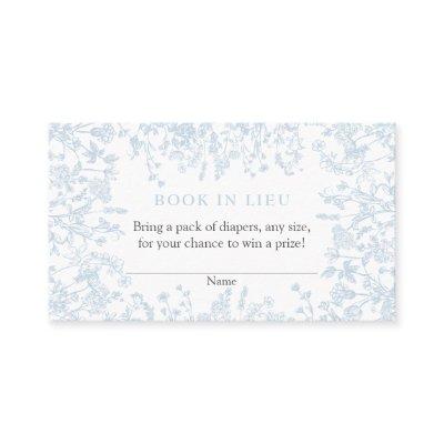 Blue Chinoiserie Book In Lieu Card, Shower game