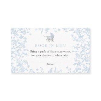 Blue Chinoiserie Book In Lieu Card, Shower game
