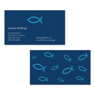 Blue Christian Fish