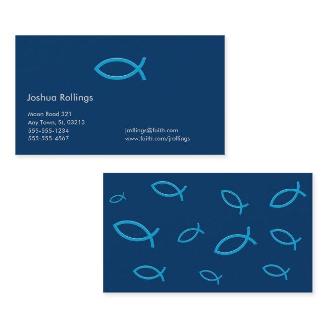 Blue Christian Fish