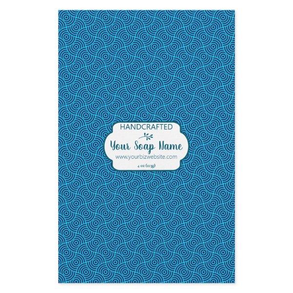 Blue Circle Design Soap Wrap Paper