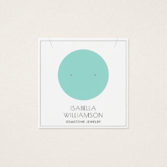 Blue Circle Earring Jewelry Display Card