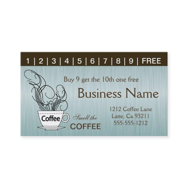 Blue Coffee Punch Cards on Both Sides