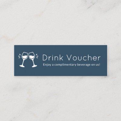Blue Company Logo Drink Voucher | Corporate Event Mini