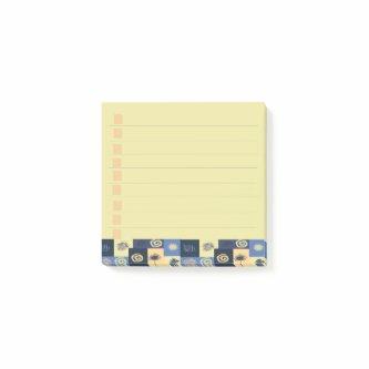 Blue & Cream Abstract Pattern Notes