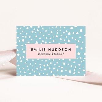 Blue Dalmatian Spots, Dalmatian Dots, Dotted Print