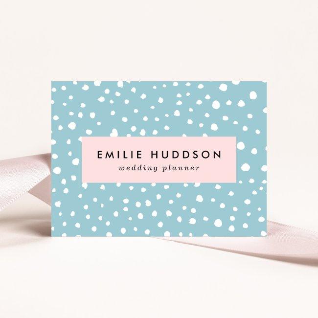 Blue Dalmatian Spots, Dalmatian Dots, Dotted Print