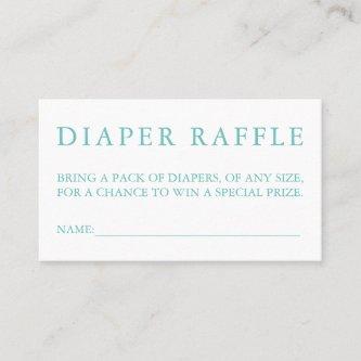 Blue Diaper Raffle Card