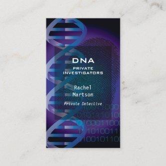 Blue DNA Fingerprint Science Investigation
