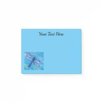 Blue Dragonfly Inspirational Post-it Notes