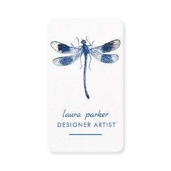 Blue Dragonfly Retro Vintage Good luck Tattoo