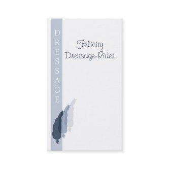 Blue dressage half pass graphic